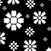 a preview of a simple screentone: white flowers on a black background.